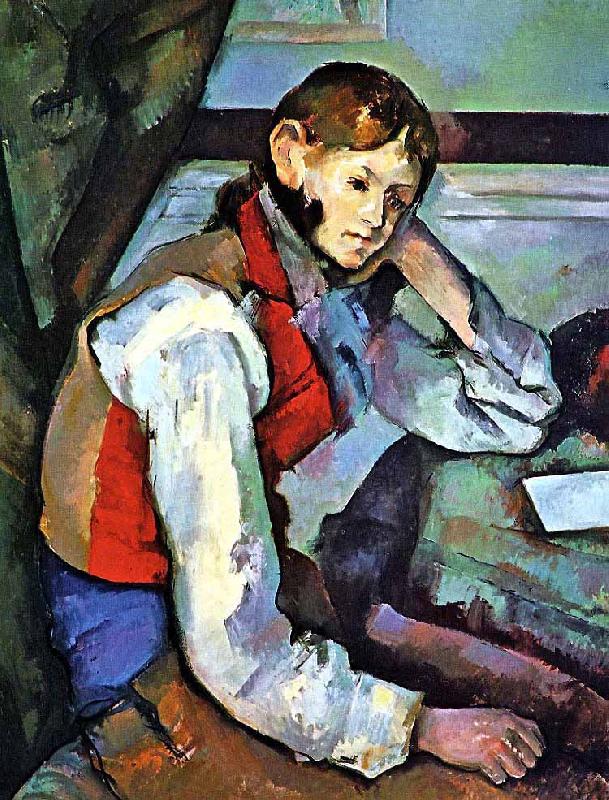 Paul Cezanne The Boy in the Red Vest oil painting picture